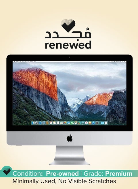Renewed - iMac A1418 (2015) All-in-One With 21.5-Inch Full HD Display, Core i5 Processor/Dual Core/16GB RAM/256GB SSD/macOS English Silver