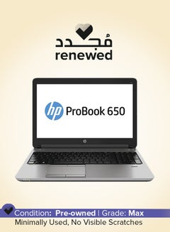 Renewed - Probook 650 G1 (2014) Laptop With 15.6-Inch Display,Intel Core i5 Processor/4th Gen/8GB RAM/256GB SSD/Intel HD Graphics Black