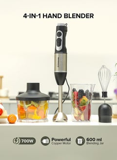 Powerful Copper Motor 2 Speed Modes 4 in 1 Hand Blender OMHB2462 Black/Silver/Clear - pnsku/N50367802A/45/_/1733856090/55390167-a192-4ea8-b302-b297ca2749c9