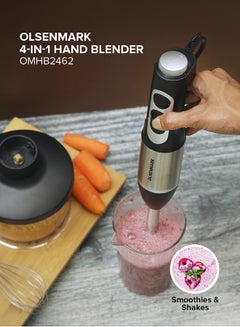 Powerful Copper Motor 2 Speed Modes 4 in 1 Hand Blender OMHB2462 Black/Silver/Clear - pnsku/N50367802A/45/_/1733856097/08914bfa-987b-432e-ae65-2c148336cff4