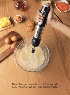 Olsenmark Powerful Copper Motor 2 Speed Modes 4 in 1 Hand Blender OMHB2462 Black/Silver/Clear  - Image 5