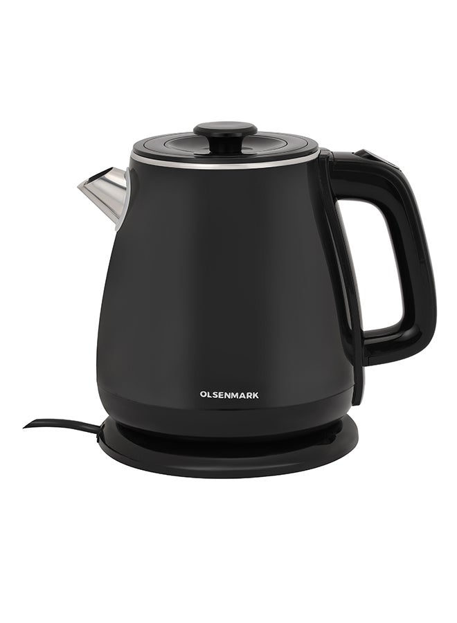 Olsenmark Electric Kettle Double Layer, Cool touch body, Stainless Steel Interior Body, Cool Touch Plastic Outer Body 1.8 L 1500 W OMK2241J Black - Image 1