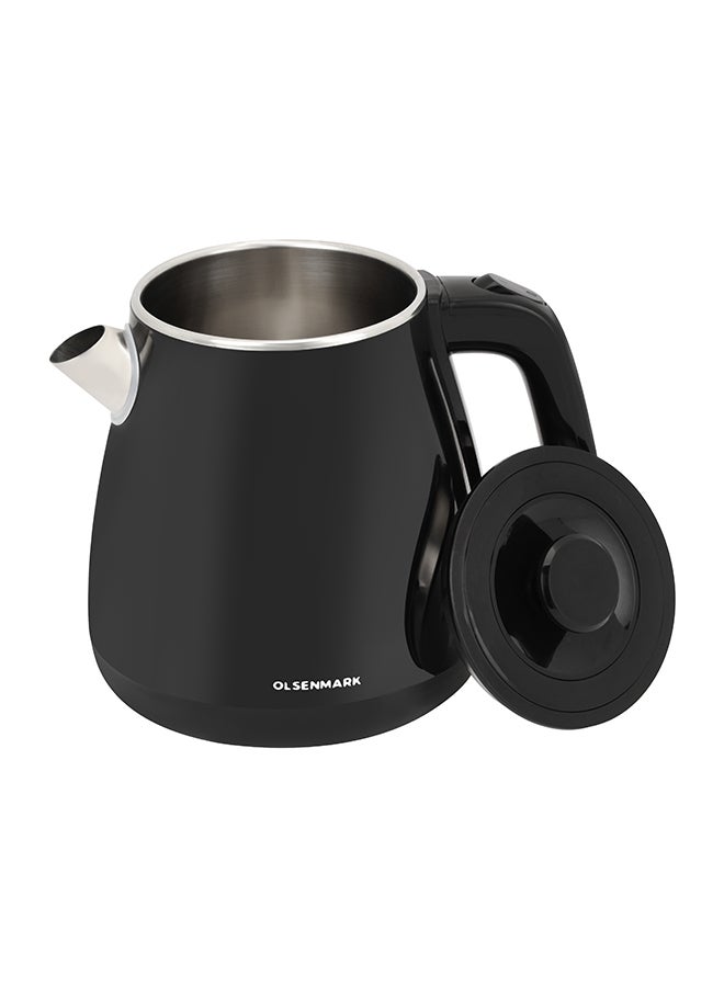 Olsenmark Electric Kettle Double Layer, Cool touch body, Stainless Steel Interior Body, Cool Touch Plastic Outer Body 1.8 L 1500 W OMK2241J Black - Image 3