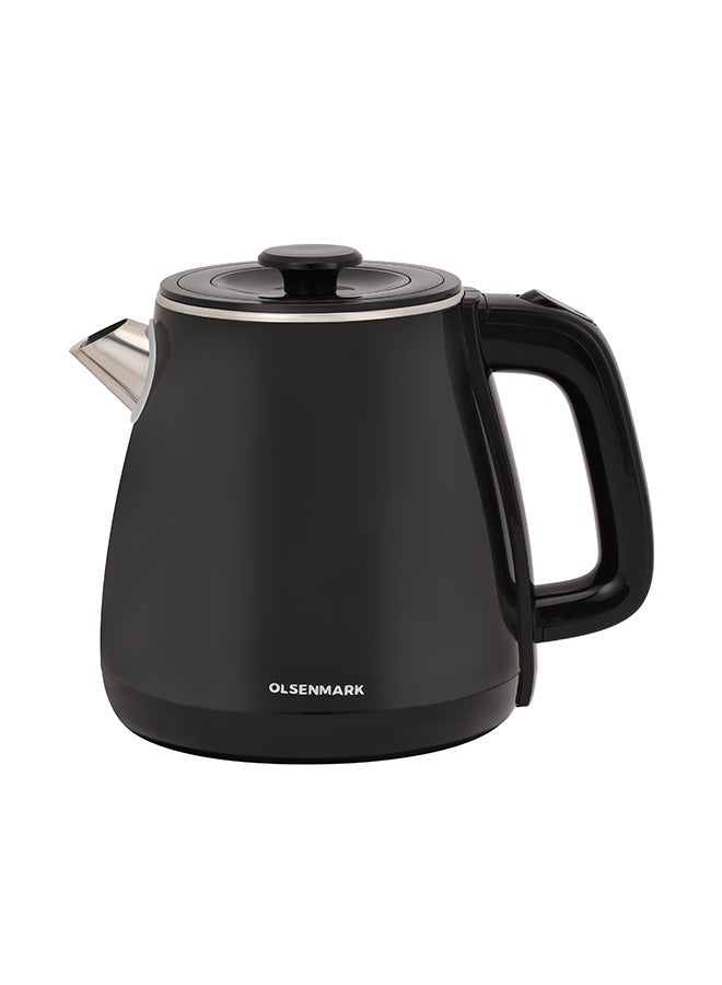 Olsenmark Electric Kettle Double Layer, Cool touch body, Stainless Steel Interior Body, Cool Touch Plastic Outer Body 1.8 L 1500 W OMK2241J Black - Image 2