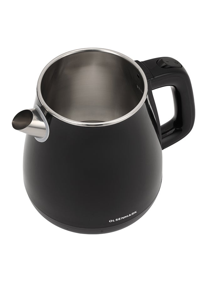 Olsenmark Electric Kettle Double Layer, Cool touch body, Stainless Steel Interior Body, Cool Touch Plastic Outer Body 1.8 L 1500 W OMK2241J Black - Image 4