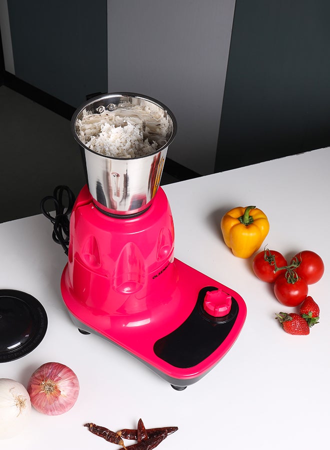 3-IN-1 Mixer Grinder with Stainless Steel Jars and Blades, Unbreakable Polycarbonate Jar Caps 0 L 750 W OMSB2426 Red/Silver/Clear