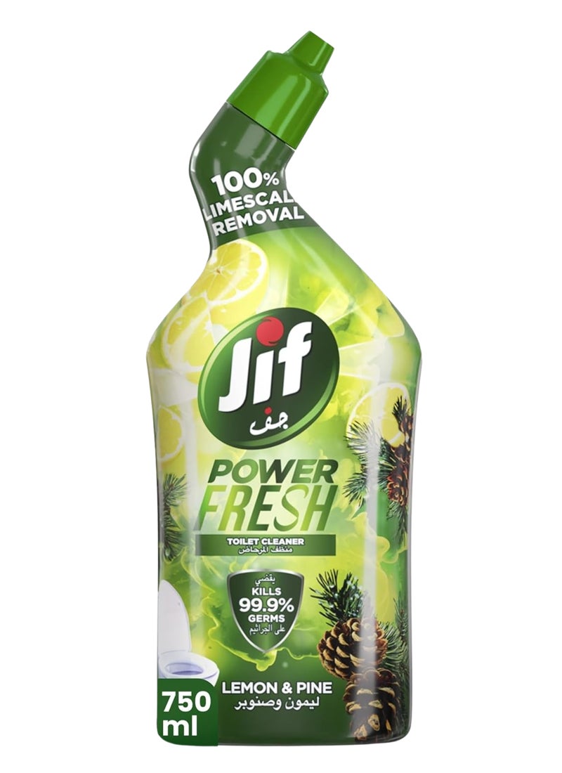 Jif Toilet Cleaner Power Fresh Lemon And Pine 750ml - Image 1