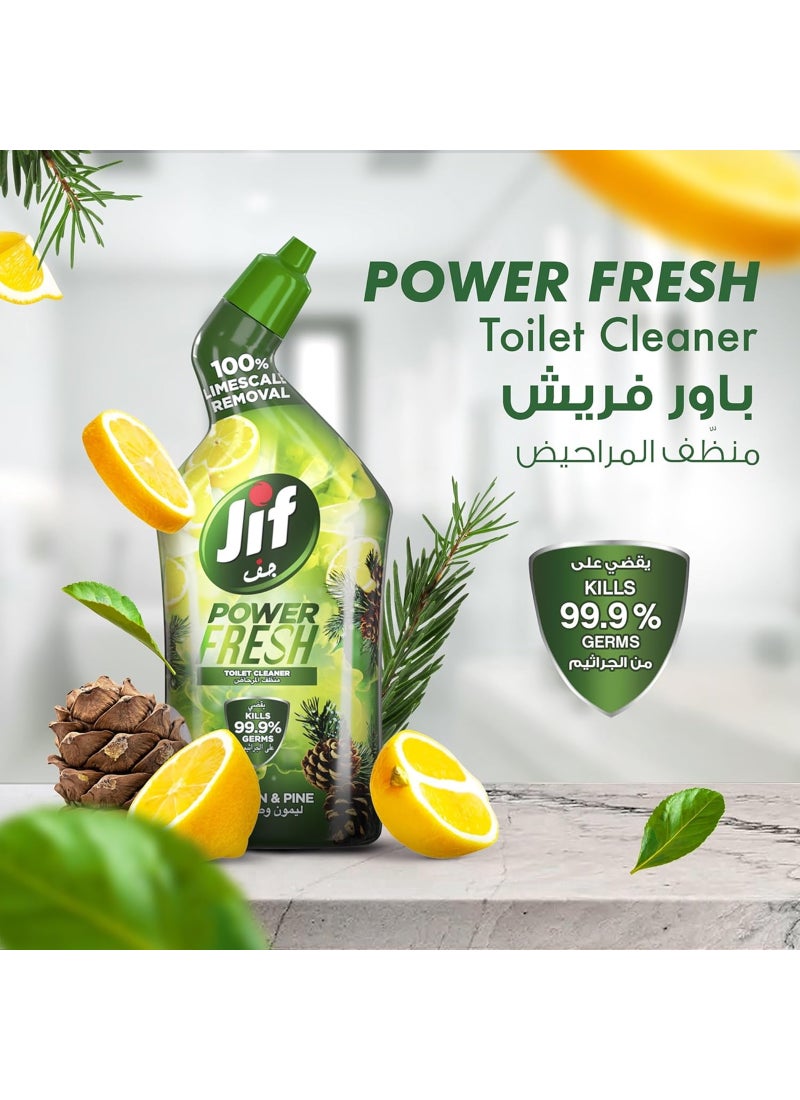 Jif Toilet Cleaner Power Fresh Lemon And Pine 750ml - Image 3