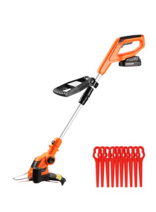 Lithium Cordless Grass Trimmer - 20V - Battery-Powered Lawn Trimmer with Precision Edge Trimming and Fast-Cutting Blade for Garden Maintenance Lawn Edging Grass Cutting and Patio Landscaping Black/Orange - pnsku/N50369669A/45/_/1731236056/1850e1fb-df73-4c3d-a048-1ef27feb1b97