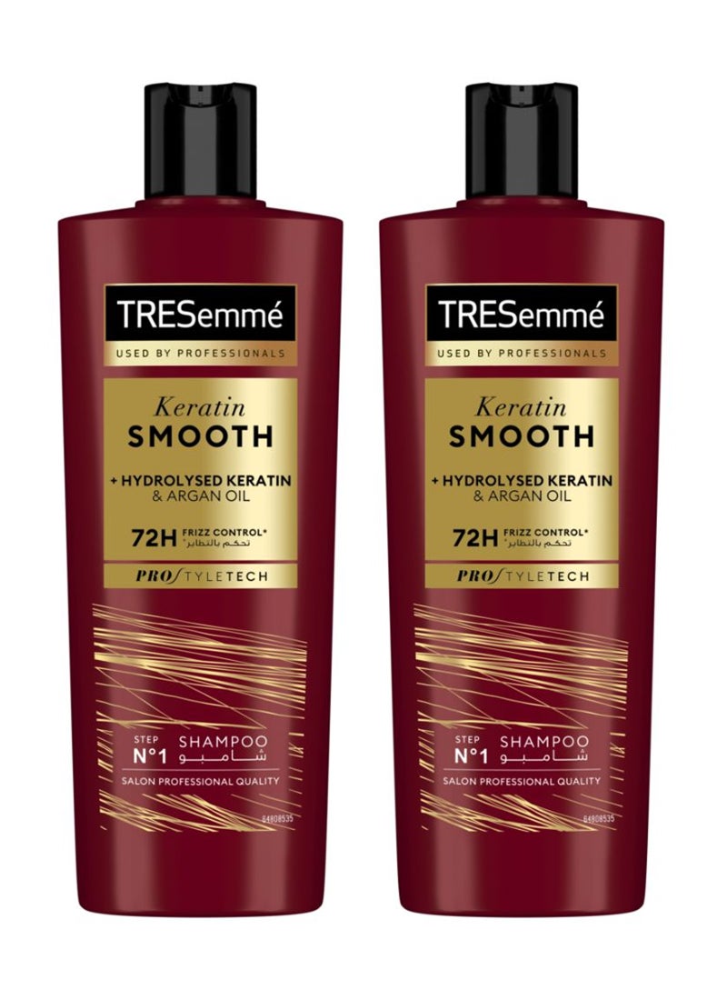 Tresemme Keratin Smooth Shampoo With Argan Oil Multicolour 2x400ml