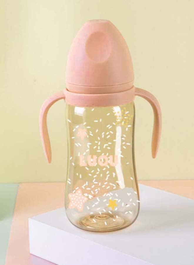 LuQu - Feeding Bottle PPSU With Handle 300ml Pink - Image 1