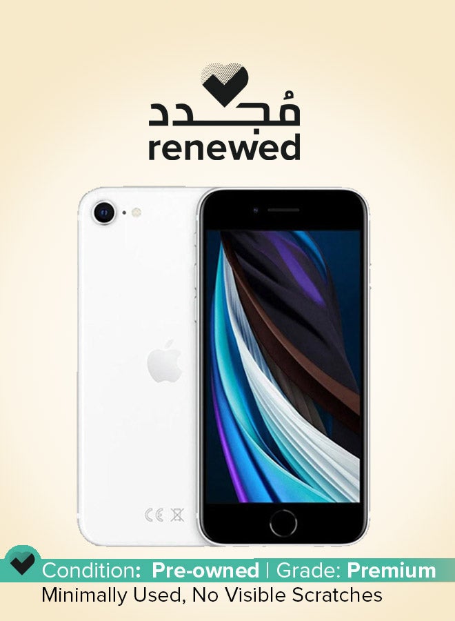 Apple - Renewed - iPhone SE 2nd Gen 128GB White 4G With Facetime - International Version - Image 1