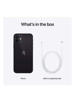 أبل متجدد - iPhone 12 Mini مزود ببرنامج Facetime وذاكرة سعة 128 جيجابايت باللون الأسود ويدعم تقنية 5G - إصدار عالمي  - Image 3