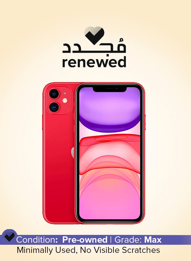 Apple Renewed - iPhone 11 Red 256GB 4G With Facetime - Image 1