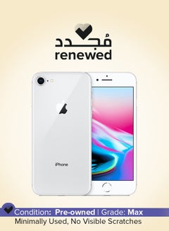 Renewed - iPhone 8 128GB Silver 4G With Facetime - International Version