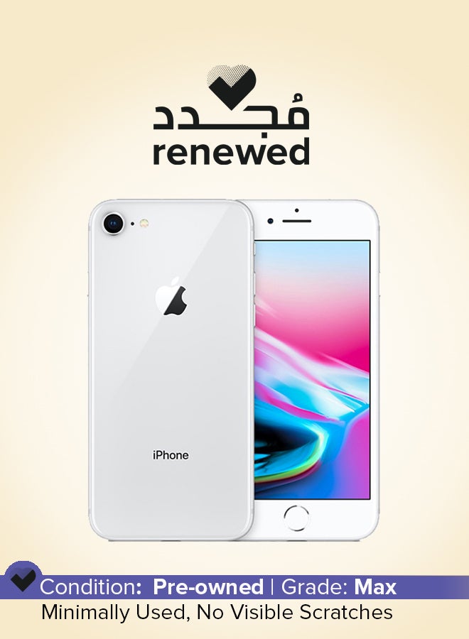 Apple - Renewed - iPhone 8 128GB Silver 4G With Facetime - International Version - Image 1