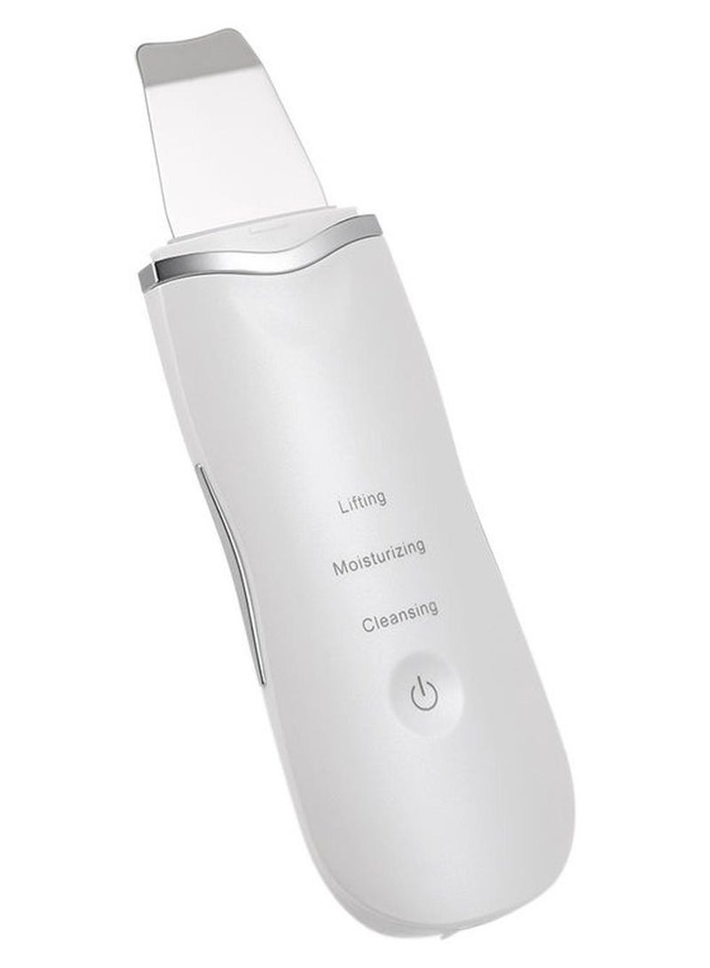 جهاز تنظيف البشرة بالموجات فوق الصوتية مقاوم لعلامات التقدم في السن مع جهاز لإزالة التجاعيد والرؤوس السوداء أبيض 17.5x5.5x1.5سم - Image 1