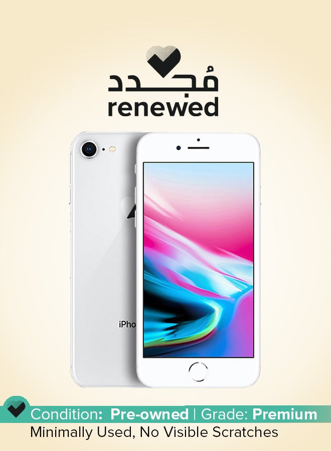 Apple Renewed - iPhone 8 128GB Silver 4G With Facetime - International Version  - Image 1