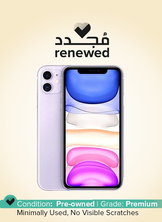 Apple Renewed - iPhone 11 128GB Purple 4G With Facetime  - HK Specs - Image 1