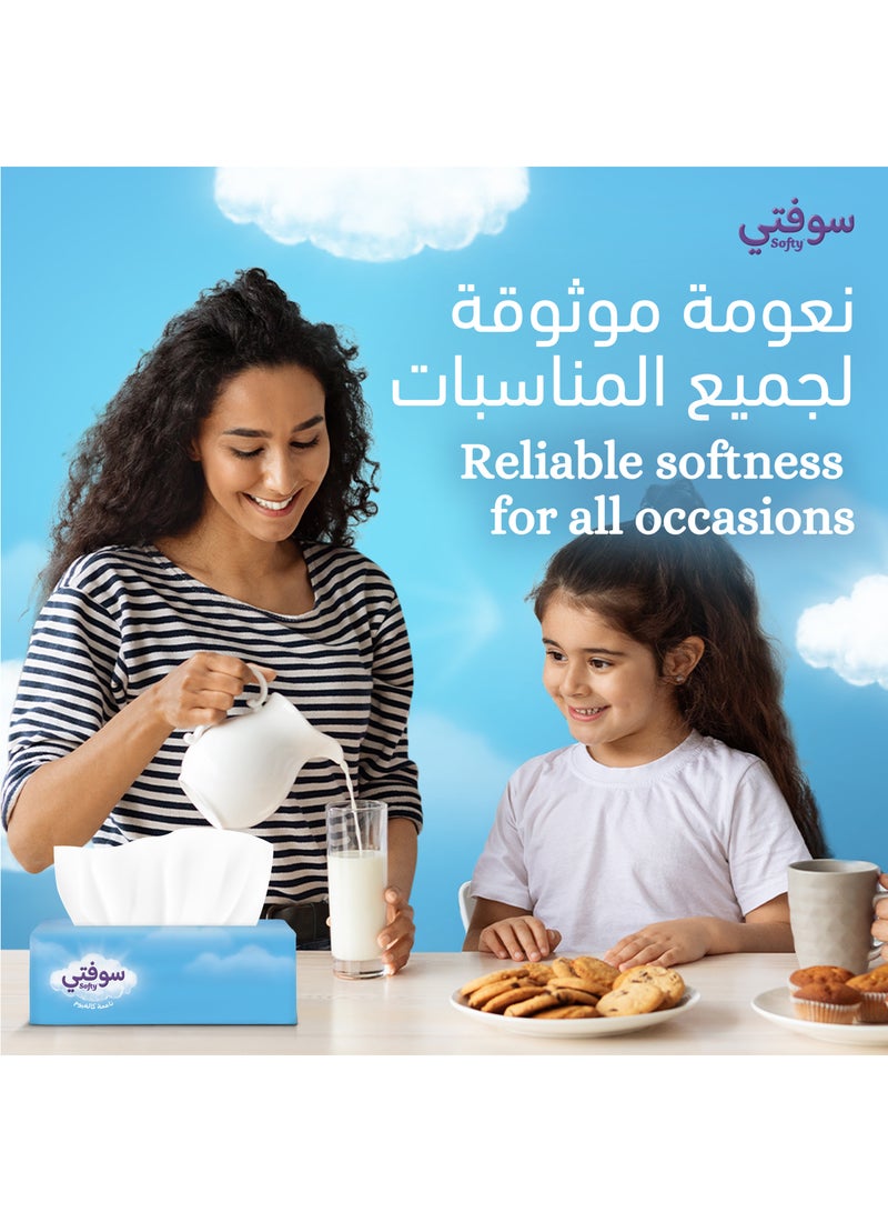 softy Facial Tissue 130 Sheets Pack of 10 White - Image 4