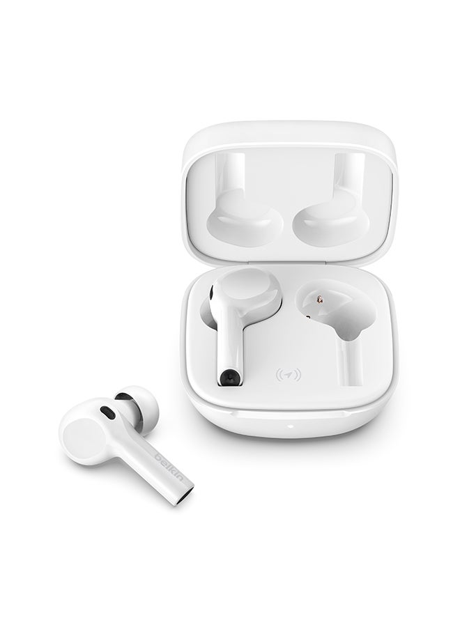 belkin Belkin Wireless Bluetooth Earphones, Soundform Freedom True Wireless Earbuds With Wireless Charging Case Ipx5 Certified Sweat And Water Resistant With Deep Bass For Iphones And Androids - White  - Image 2