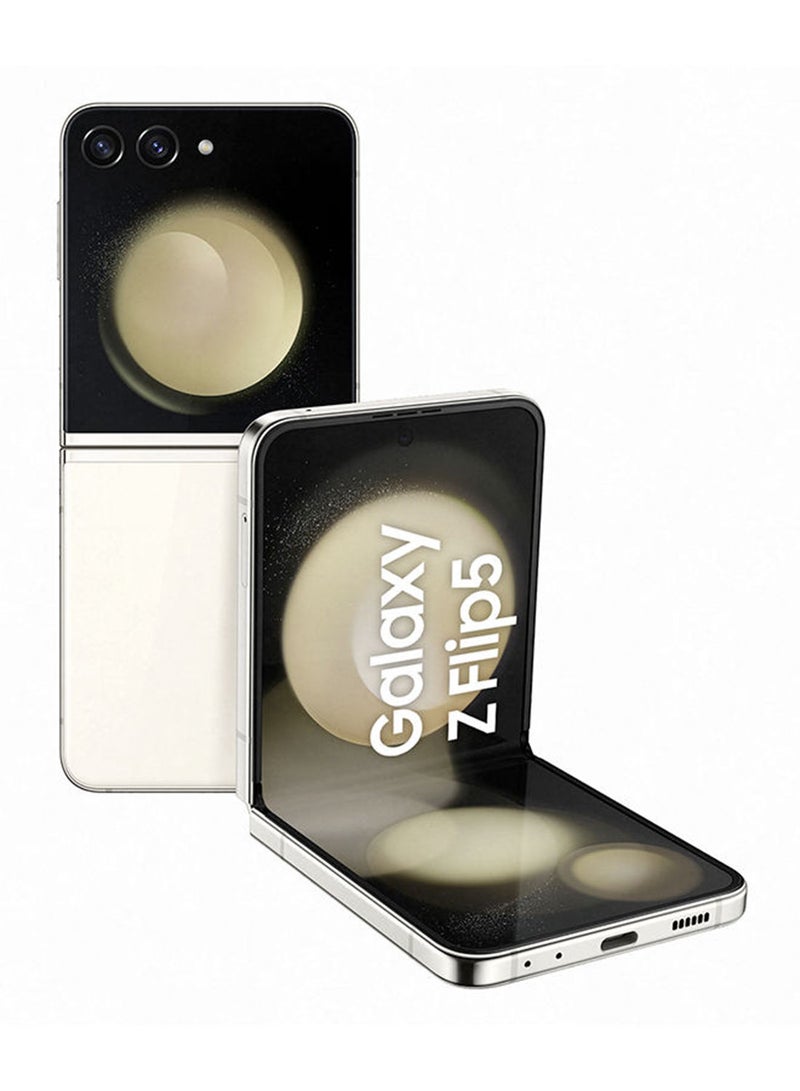 Samsung Galaxy Z Flip 5 Single Sim + eSim Cream 8GB RAM 256GB 5G - International Version - Image 1