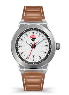 Ducati Corse Men's Campione Analog Leather Strap Wrist Watch DTWGB2019403 - 45 mm - Light Brown  - Image 1