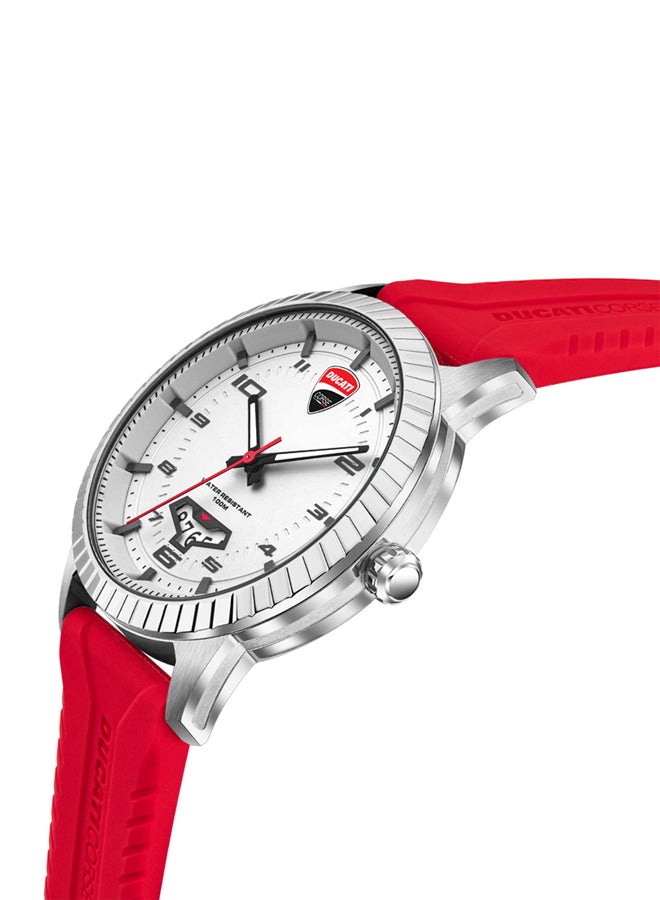 Ducati Corse Men's Podio Analog Silicone Wrist Watch DTWGN2019502 - 44 mm - Red - Image 2