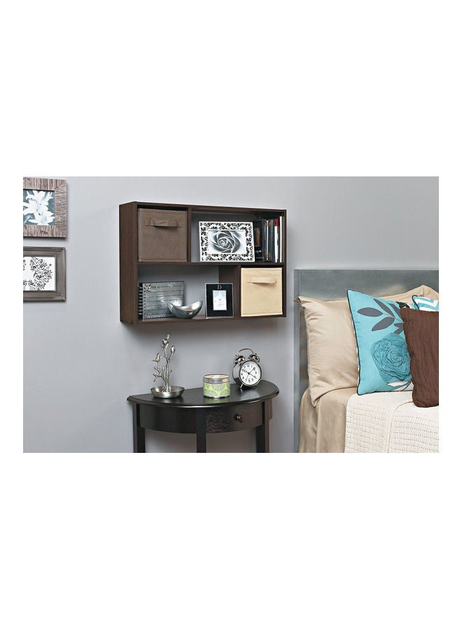 MODERN HOME Wall Mounted Bookcase Brown 80x55x15cm - Image 3