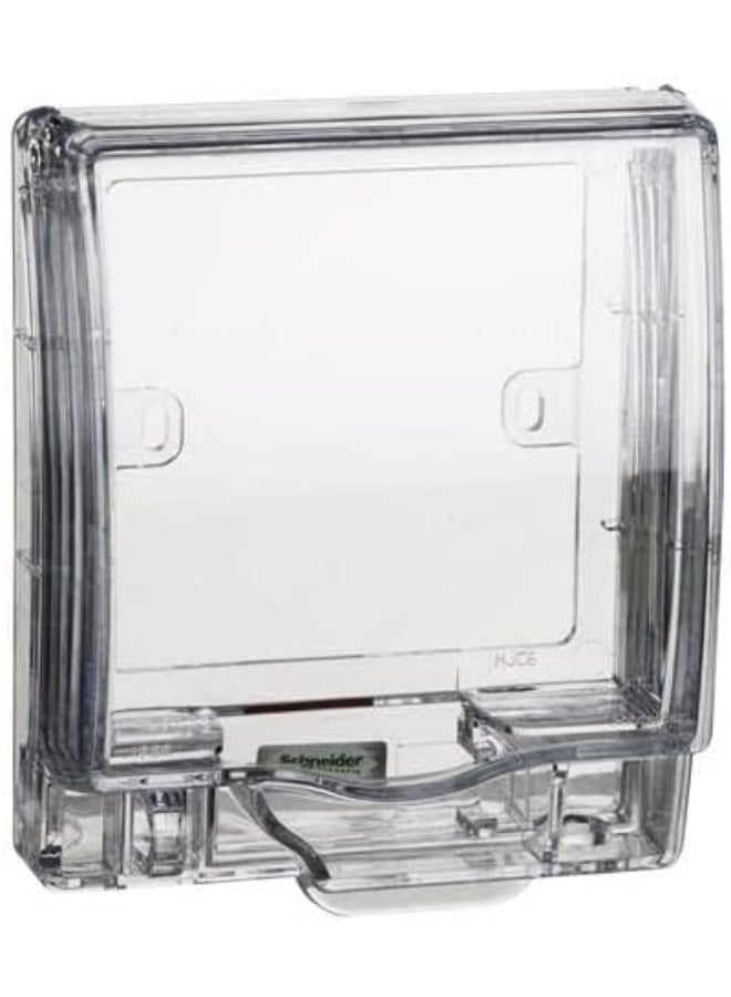Schneider Electric Full-Time Weatherproof Single Gang Socket Cover (Transparent)IP55 - Kavacha E223R_TR Transparent 0.2kg - Image 1