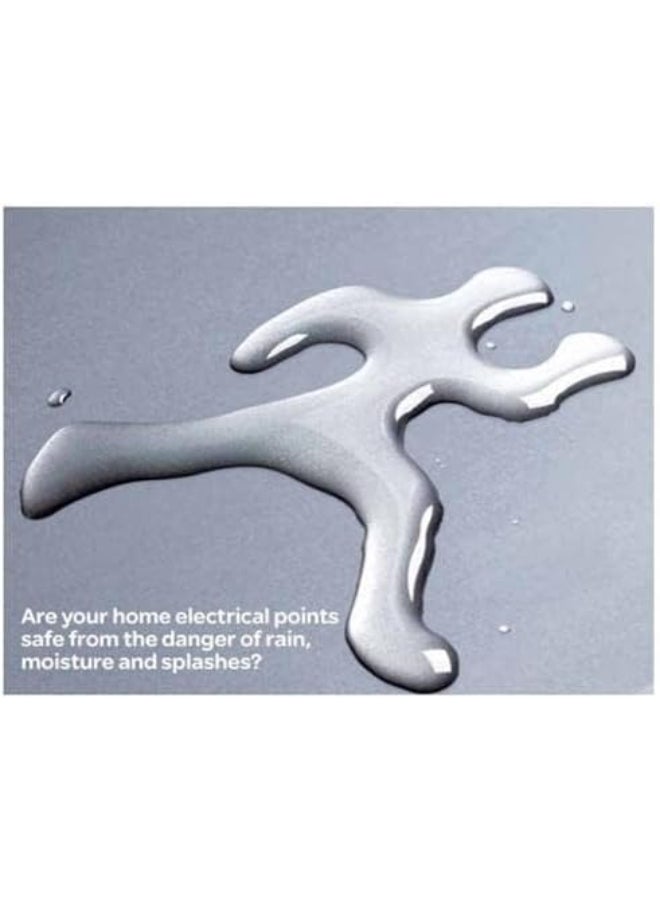 Schneider Electric Full-Time Weatherproof Single Gang Socket Cover (Transparent)IP55 - Kavacha E223R_TR Transparent 0.2kg - Image 3