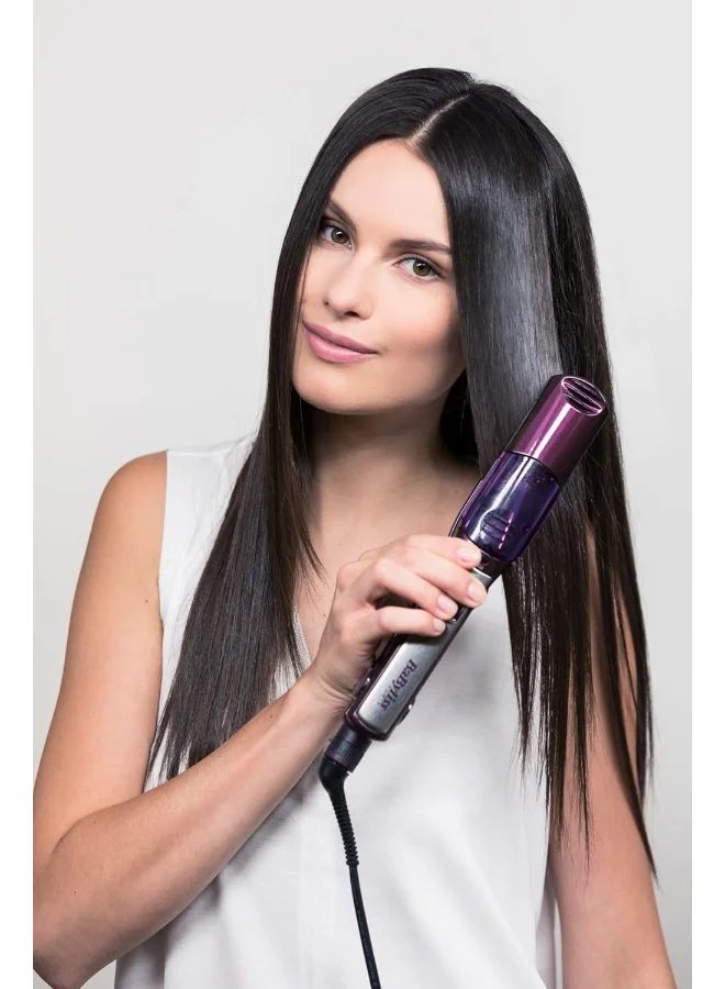 بيبي ليس Hair Steam Straightener, Up To 230°, 5 Heat Settings, Led Display, Titanium Ceramic Coating, Ionic Setting, I Temperature Technology, ST396SDE Purple