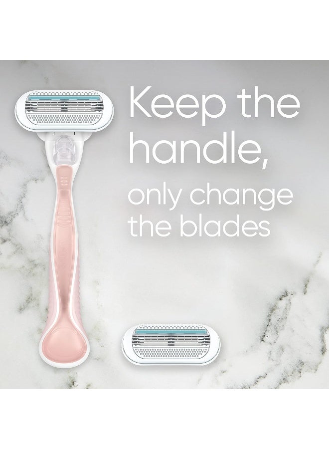 Venus - Smooth Sensitive Razor Handle With 2 Blade Refills Pink - Image 1