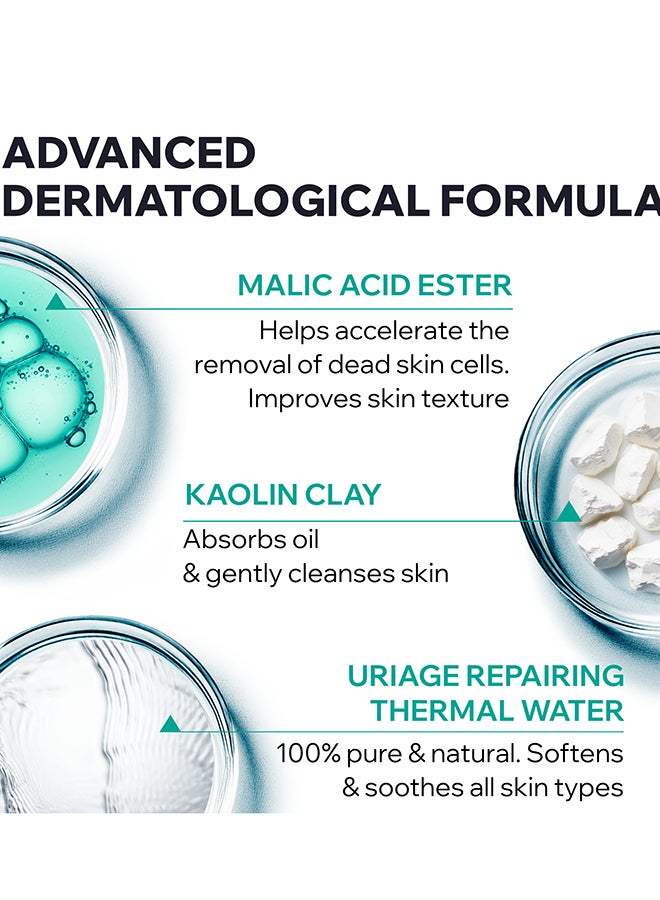 Uriage Hyseac Exfoliating Purifying Face Mask | For Deep Cleansing Oily Acne Prone And Blemish Prone Skin 100ml - Image 4