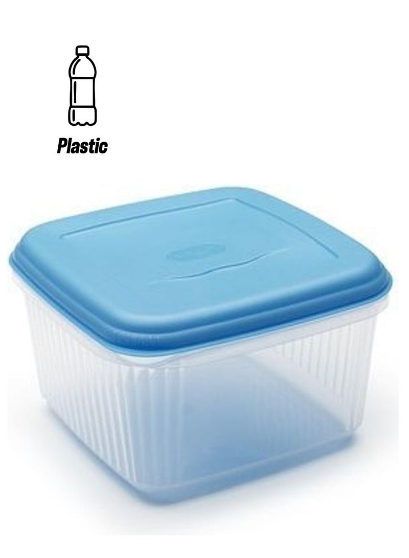 Addis - Square Food Saver Transparent/Blue 26 x 23 x 16cm - Image 1