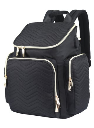 Georgia Diaper Bag With Changing Pad And Stroller Hooks - Black - pnsku/N50567986A/45/_/1706588812/d4391907-fc46-44bf-8fb3-2a20b361557b
