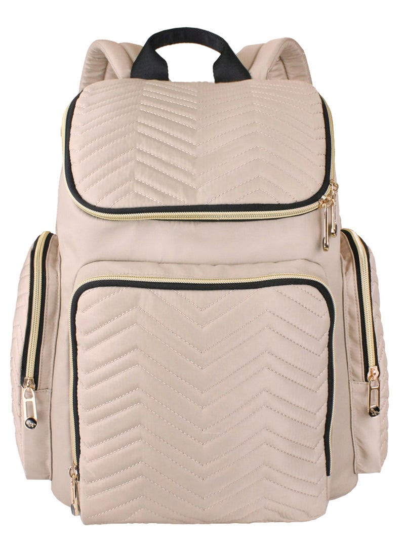 Little Story - Georgia Diaper Bag Wt Changing Pad And Stroller Hooks - Ivory - Image 1