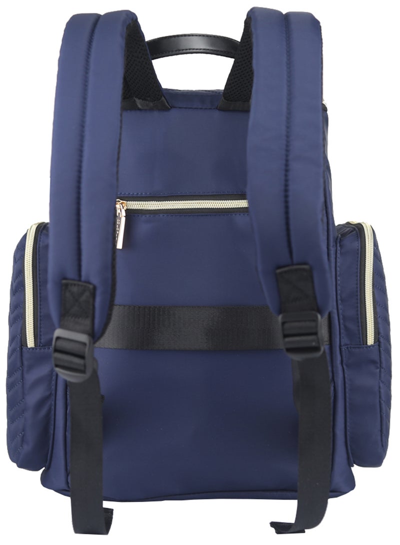 Georgia Diaper Bag Wt Changing Pad And Stroller Hooks - Navy Blue