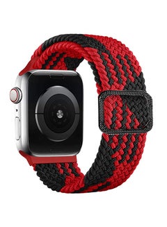 FITME Braided Nylon Strap Apple Watch 42/44/45/49 mm Black/Red  - Image 1