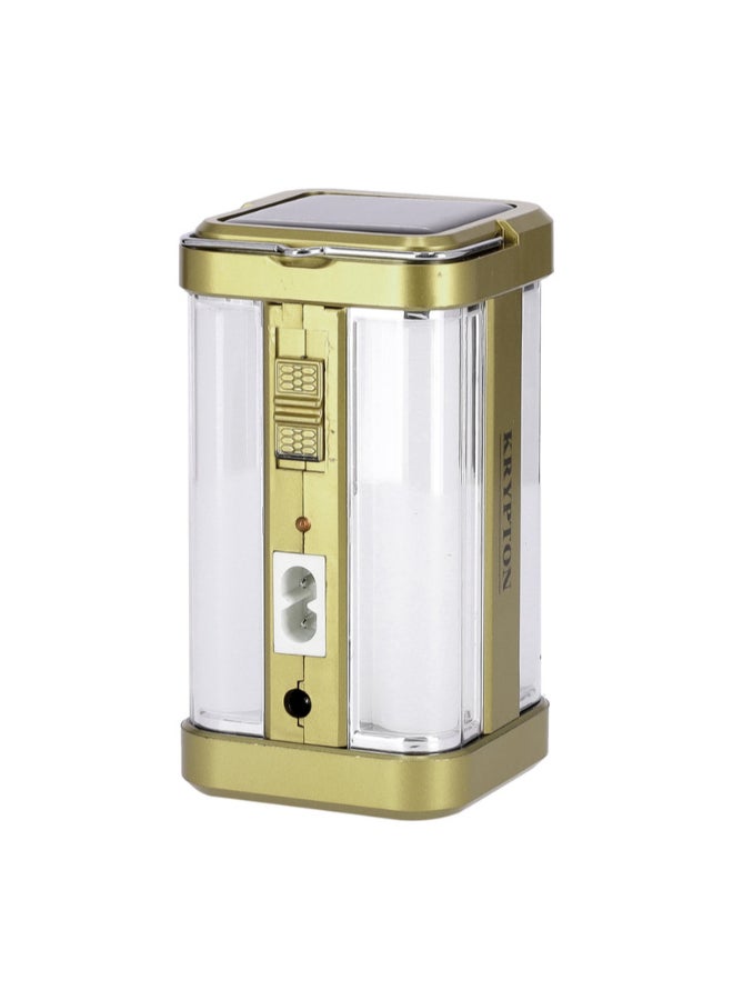 KRYPTON - Attractive Rechargeable Emergency LED Golden & White 10x10x35cm - Image 1