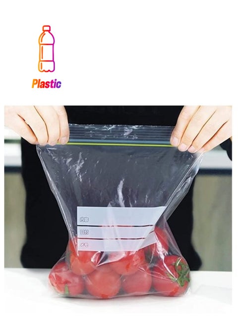 30-Piece  Reusable Ziploc Bags Clear 27x10cm