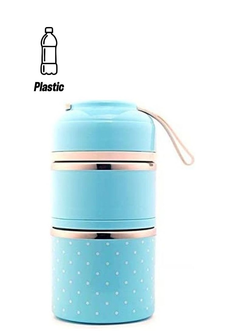 BGM 2 Layer Thermal Lunch Box Stainless Steel Food Storage Container Mini Japanese Bento Box Leak-proof Food Case Multicolour  - Image 1