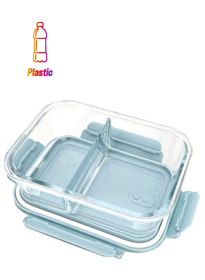 BGM Aiwanto Glass Lunch Box Blue 1000ml  - Image 1