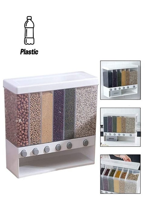 Wall Mounted Food Dispenser Multicolour 10Liters