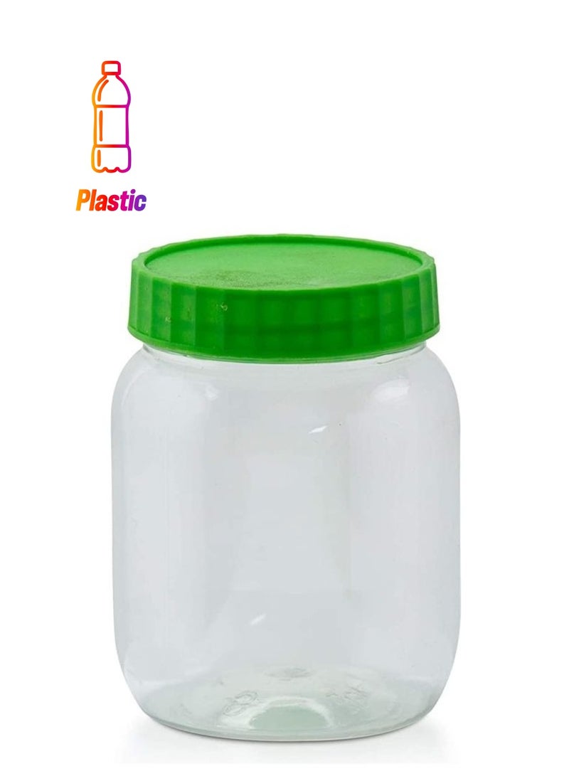BGM Round Storage Jar Clear/Green