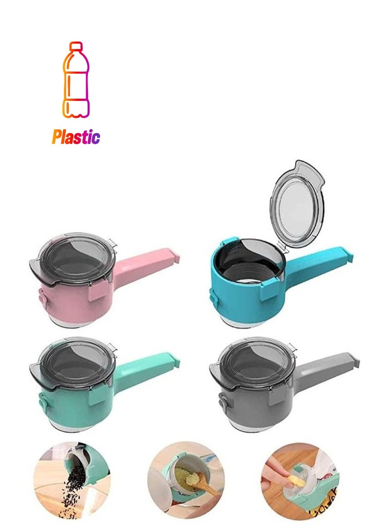 بي جي إم طقم مشابك لإغلاق الطعام مكون من 4 قطع متعدد الألوان 1.9بوصة - Image 1