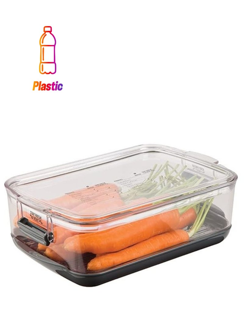 بي جي إم علبة غداء من البلاستيك شفاف/رمادي - Image 1