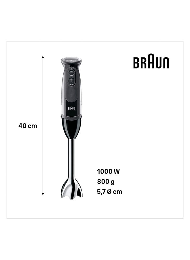 BRAUN Multi Quick 5, 21 Speeds, 0.500L Chopper, 0.600L Beaker, Whisk, Masher, Splash Control, EasyClick System & BPA-Free Beaker MQ5237BK Black - Image 5