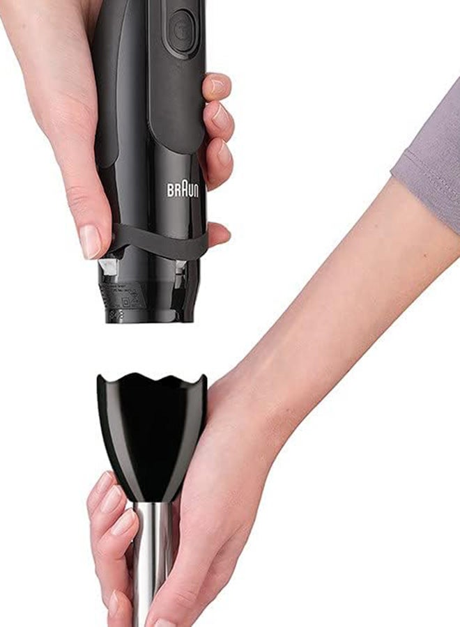 BRAUN Multi Quick 5, 21 Speeds, 0.500L Chopper, 0.600L Beaker, Whisk, Masher, Splash Control, EasyClick System & BPA-Free Beaker MQ5237BK Black - Image 3