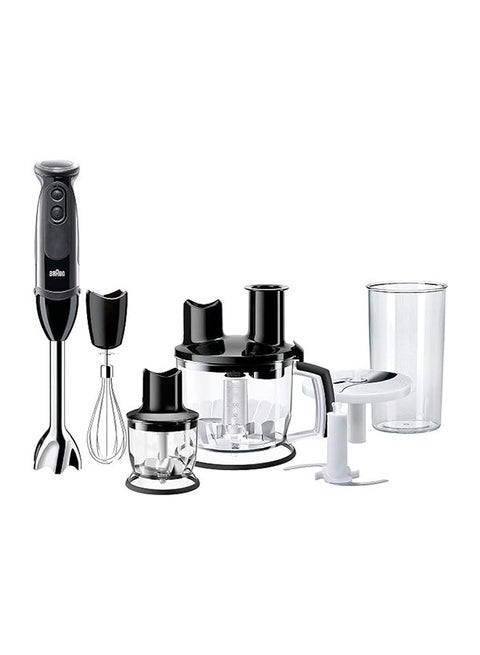 Multi Quick 5, 21 Speeds, 1.5L Food Processor, Whisk, 0.600L Beaker, Splash Control MQ5285BK Black